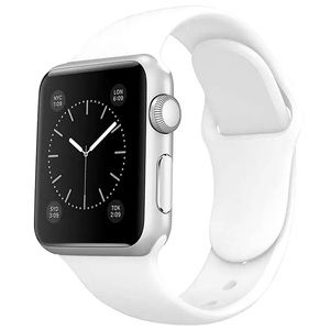White Silicone For Apple Watch Band Replacement #6